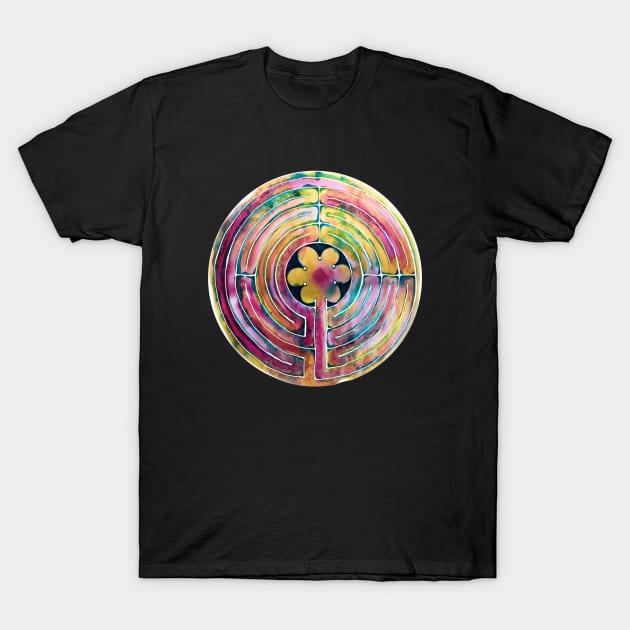 Watercolor Labyrinth Maze T-Shirt by Heartsake